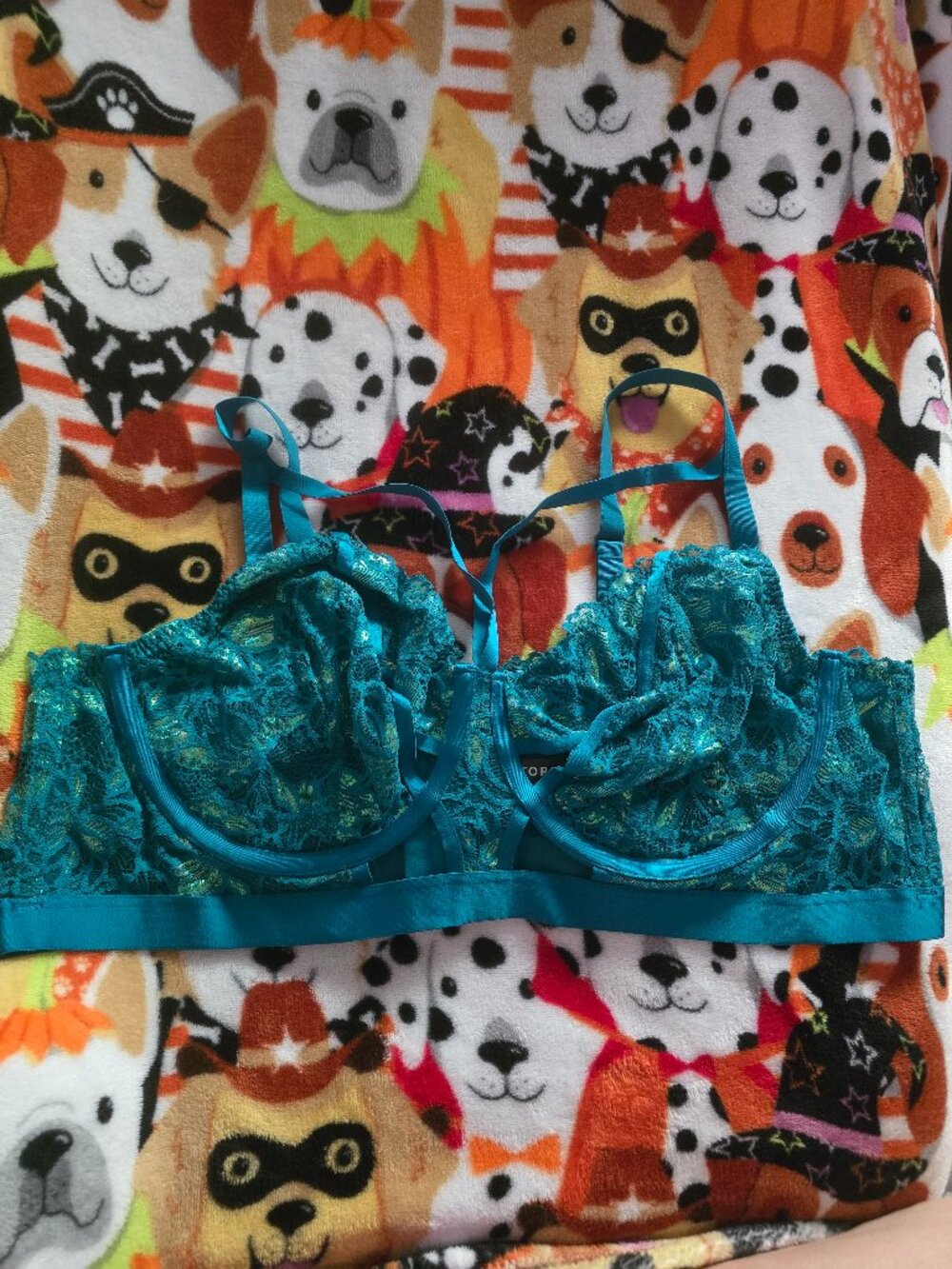 Torrid Strappy Bralette size 3 Teal/shiny
